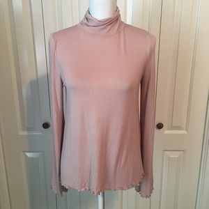 Nordstrom BP NEW Women Sweater Mock Neck Pink
